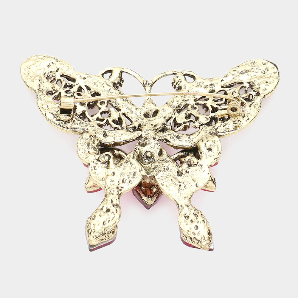 iLLASPARKZ Multi Stone Embellished Butterfly Pin Brooch