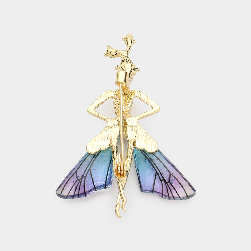 iLLASPARKZ Rhinestone Embellished Fairy Pin Brooch