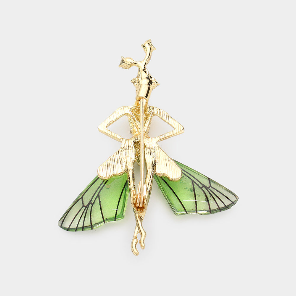 iLLASPARKZ Rhinestone Embellished Fairy Pin Brooch