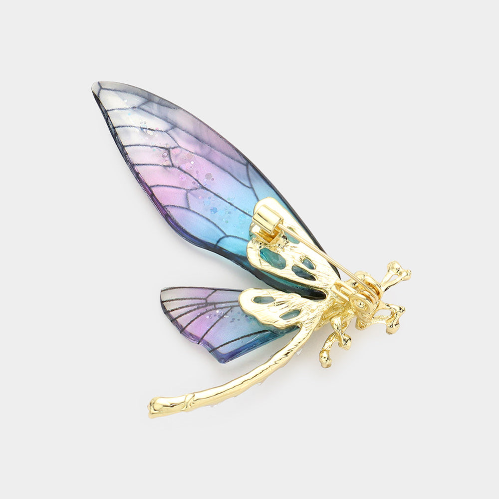 iLLASPARKZ Rhinestone Embellished Dragonfly Pin Brooch