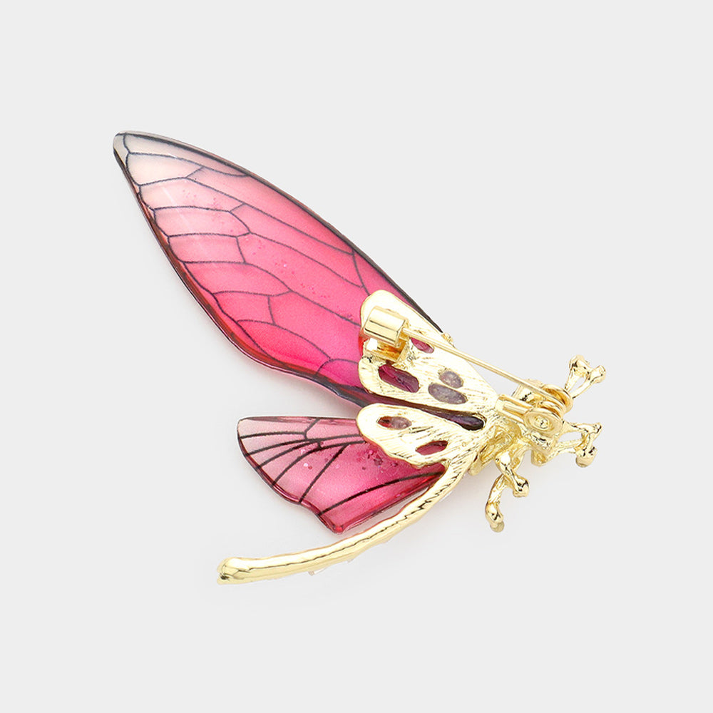 iLLASPARKZ Rhinestone Embellished Dragonfly Pin Brooch