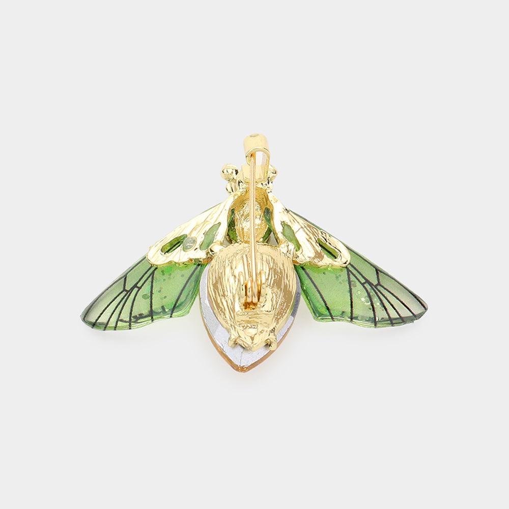 iLLASPARKZ Teardrop Accented Honey Bee Pin Brooch