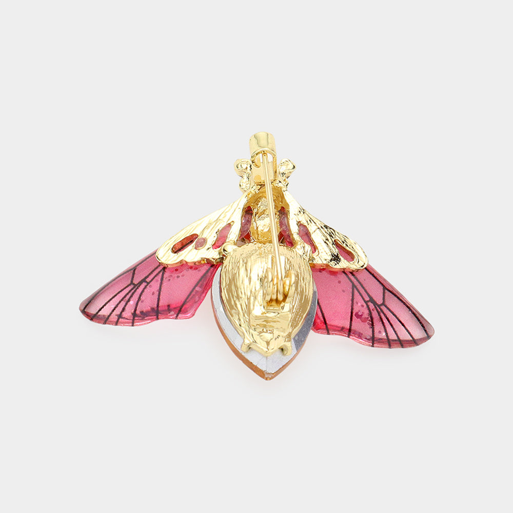 iLLASPARKZ Teardrop Accented Honey Bee Pin Brooch