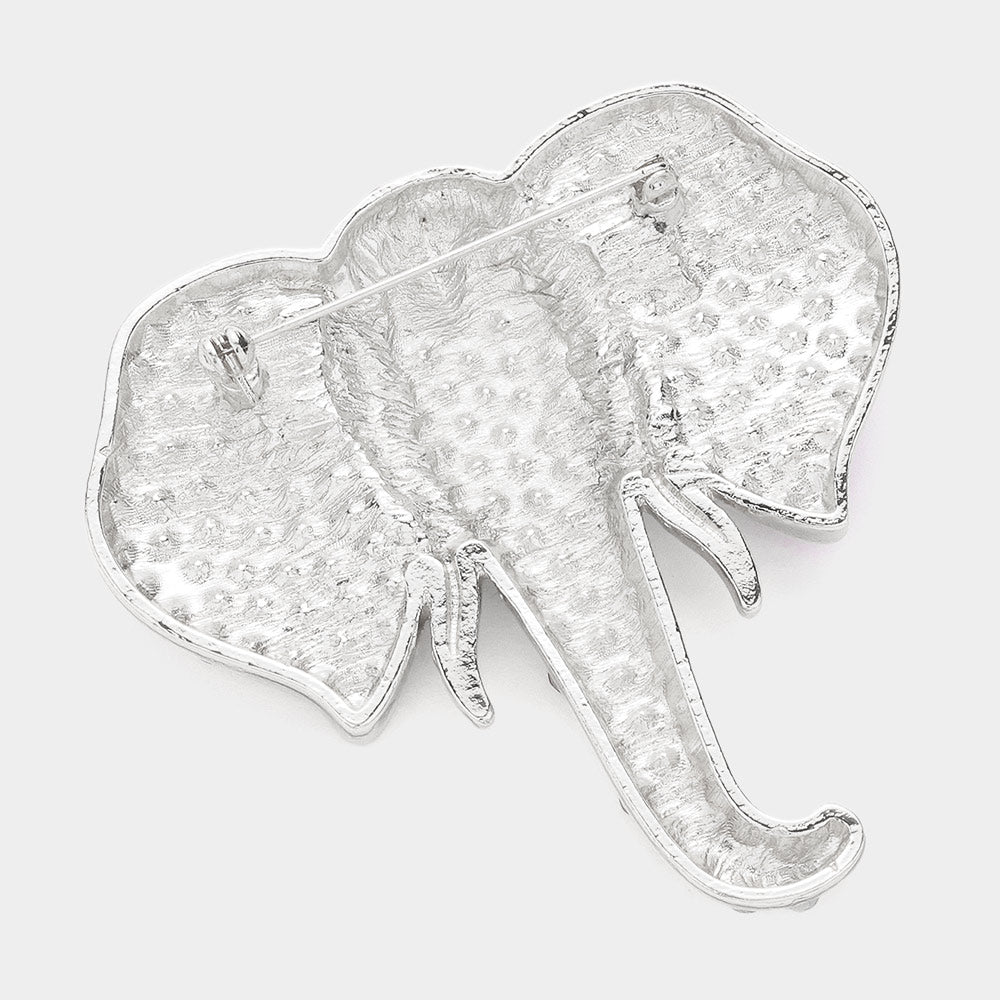 iLLASPARKZ Stone Paved Elephant Pin Brooch