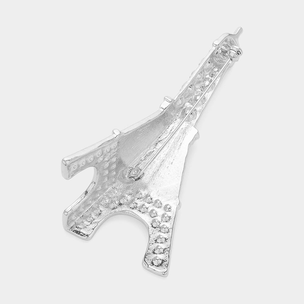 iLLASPARKZ Stone Paved Eiffel Tower Pointed Pin Brooch