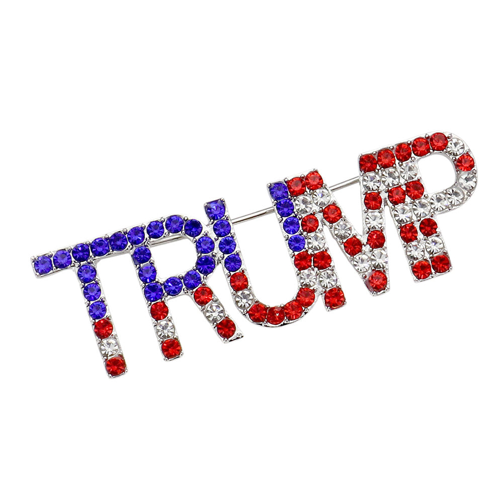 iLLASPARKZ American USA Stone Paved TRUMP Pin Brooch