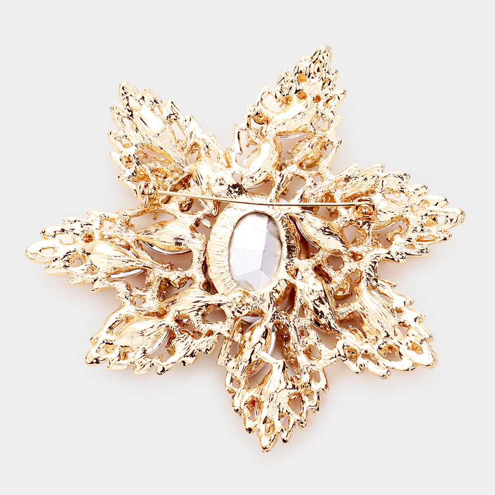 iLLASPARKZ Multi Stone Flower Pin Brooch