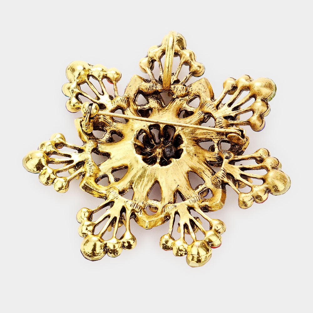 iLLASPARKZ Bubble Stone Flower Pin Brooch / Pendant