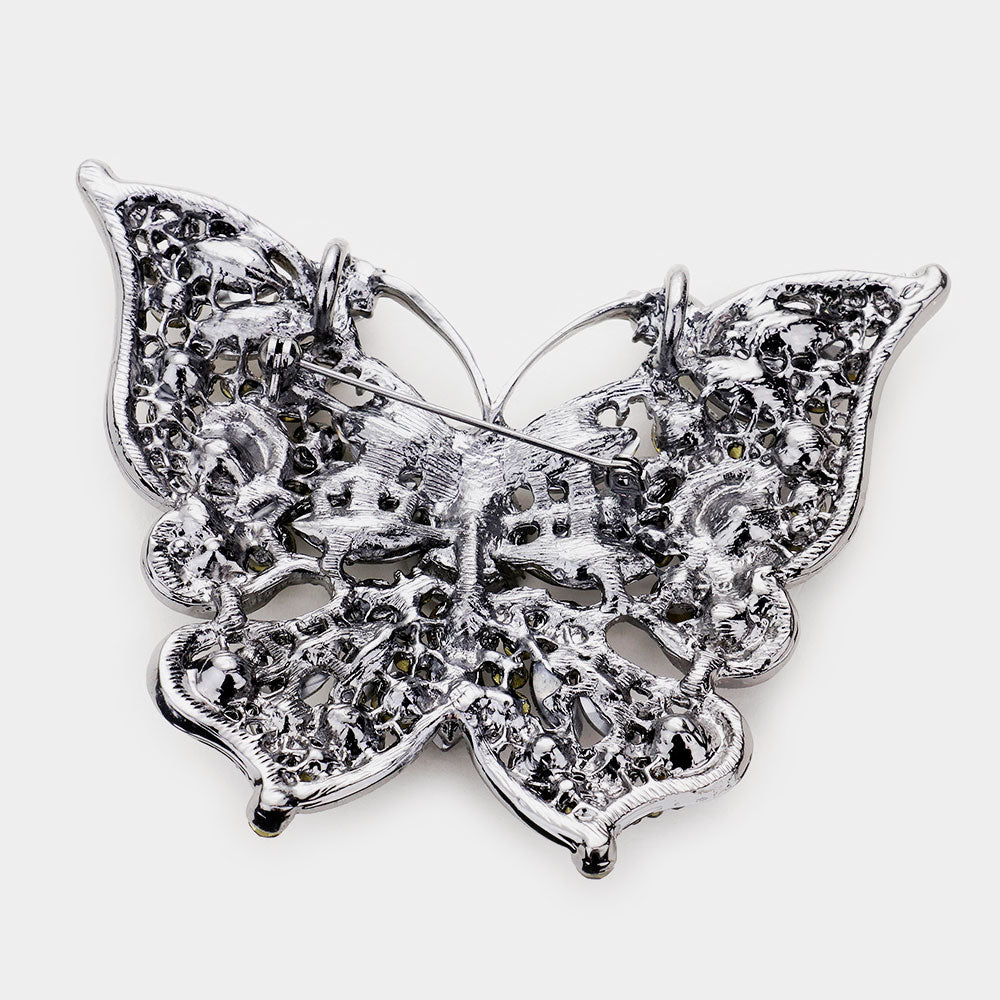 iLLASPARKZ Multi Stone Butterfly Pin Brooch  / Pendant