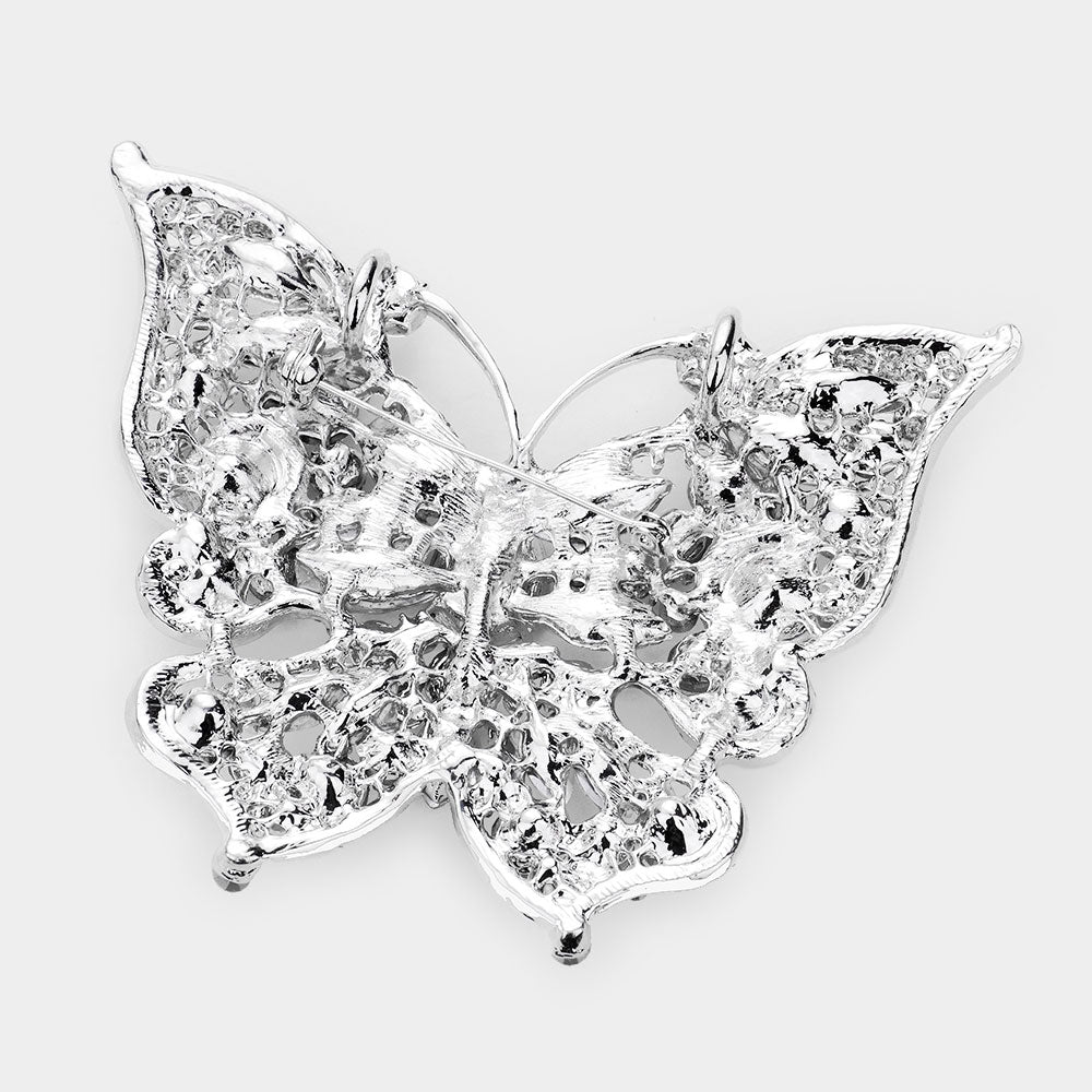 iLLASPARKZ Multi Stone Butterfly Pin Brooch  / Pendant