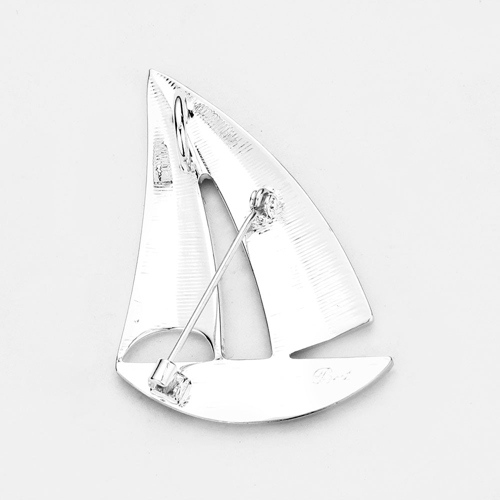 iLLASPARKZ Metal Sailboat Pin Brooch / Pendant