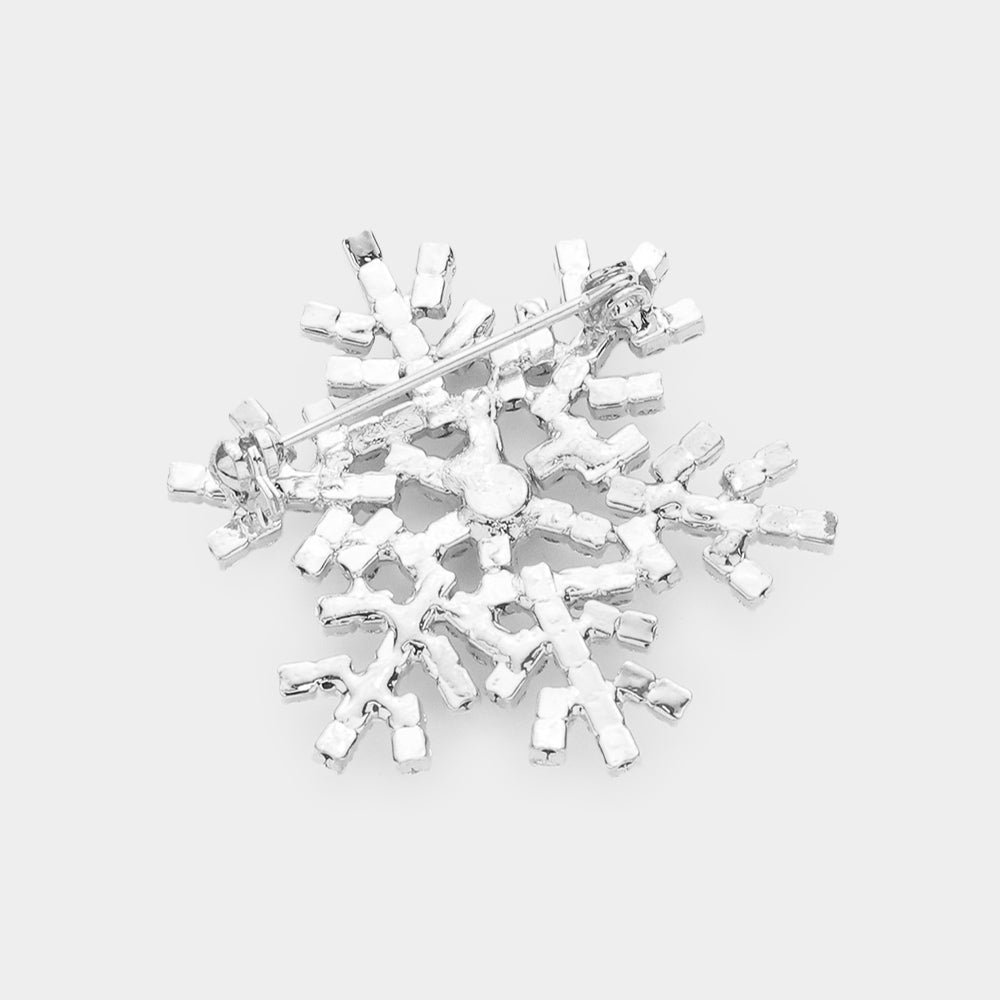 iLLASPARKZ Crystal Pave Snowflake Pin Brooch