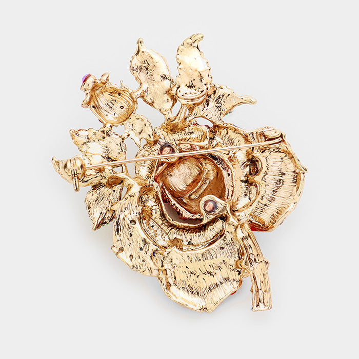 iLLASPARKZ Mini Crystal Pave Rose Pin Brooch