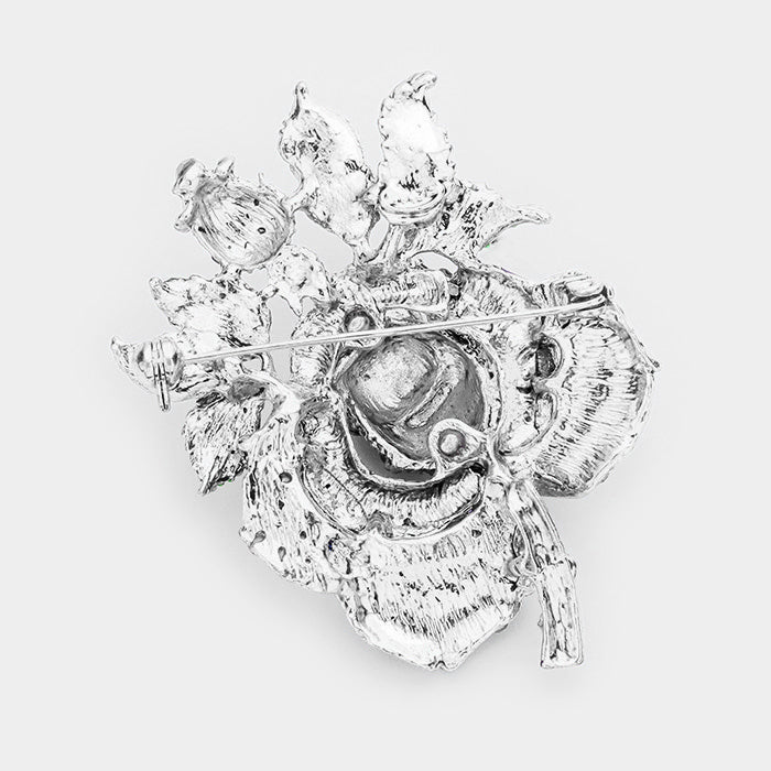 iLLASPARKZ Mini Crystal Pave Rose Pin Brooch