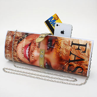 iLLASPARKZ Fashion Magazine Vinyl Clasp Clutch Bag