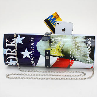 iLLASPARKZ Fashion Magazine Vinyl Clasp Clutch Bag