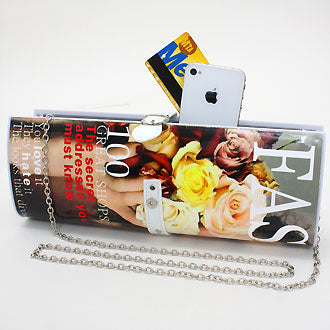 iLLASPARKZ Fashion Magazine Vinyl Clasp Clutch Bag