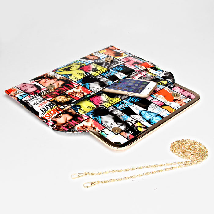 iLLASPARKZ Magazine Envelope Clutch Bag