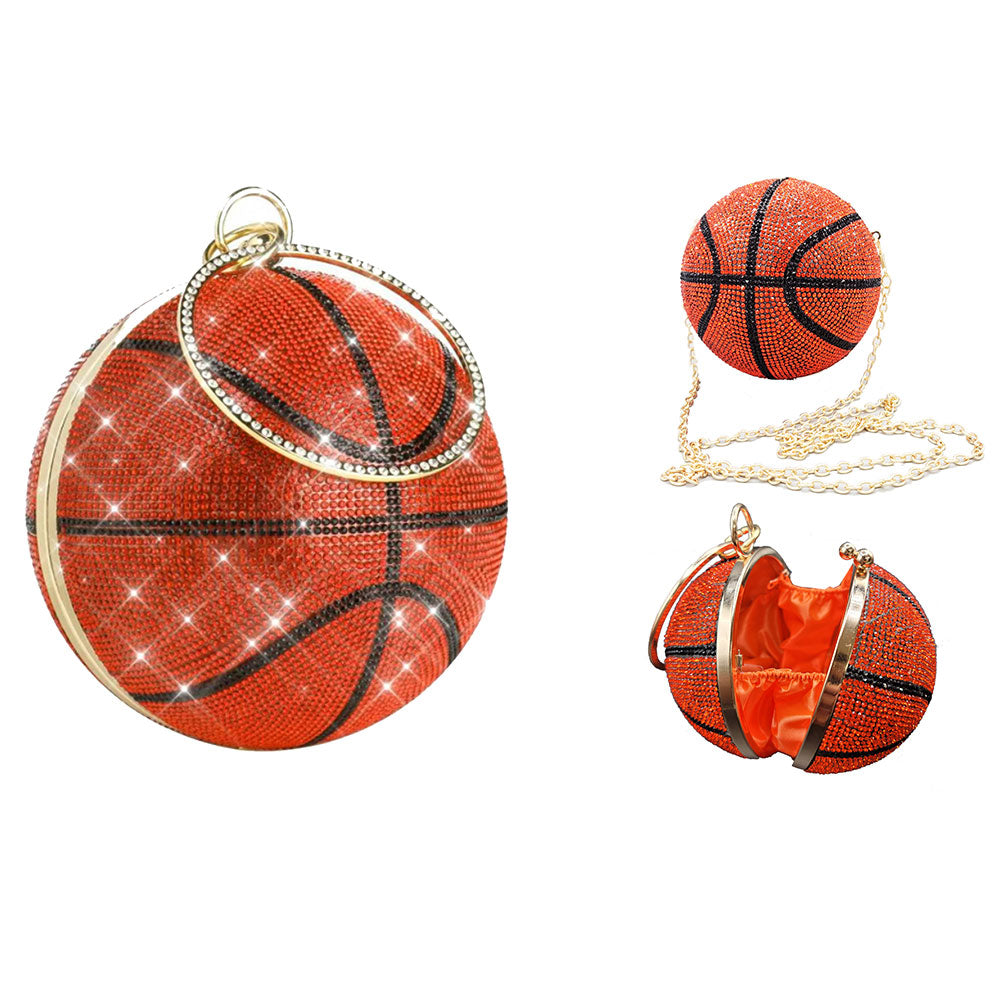 iLLASPARKZ Rhinestone BasketBall Clutch Bag