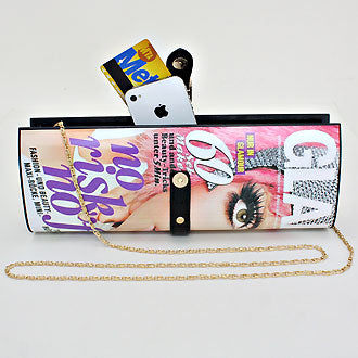 iLLASPARKZ Fashionista Glamour Magazine Clutch Bag