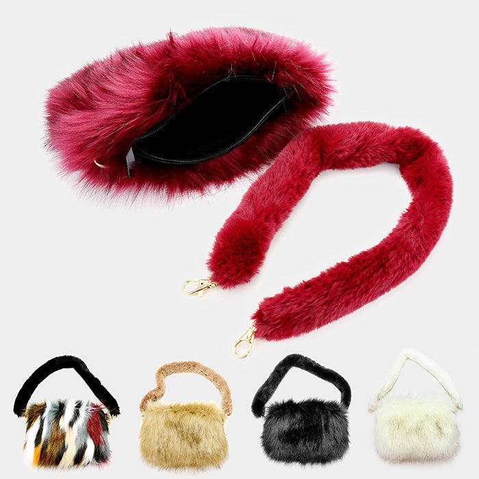 iLLASPARKZ Furry Faux Fur Clutch Bag