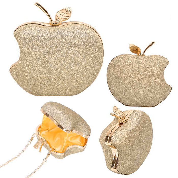 iLLASPARKZ Glittered Mini Apple Crossbody Clutch Bag