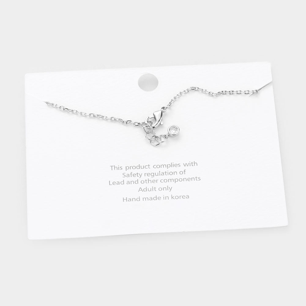 iLLASPARKZ -F- White Gold Dipped Metal Monogram Charm Bracelet