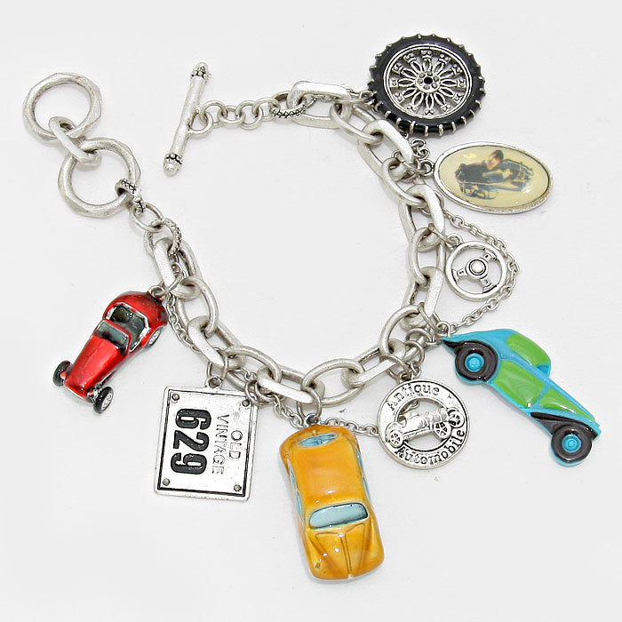 iLLASPARKZ Car & car number plate charm toggle bracelet