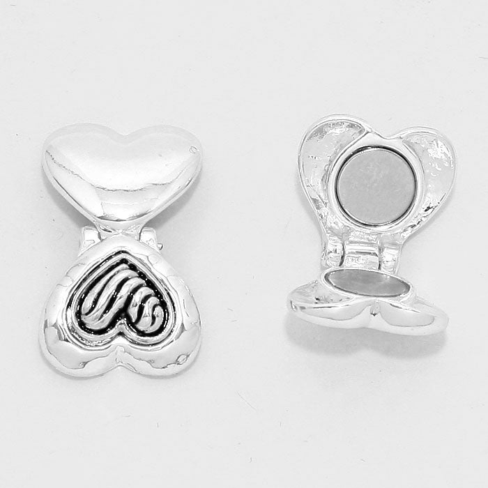 iLLASPARKZ Vine Filigree Heart Clip On Earrings