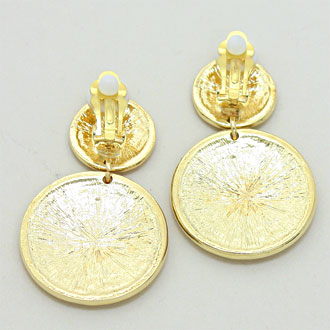 iLLASPARKZ Mottled Disk Clip-On Earrings