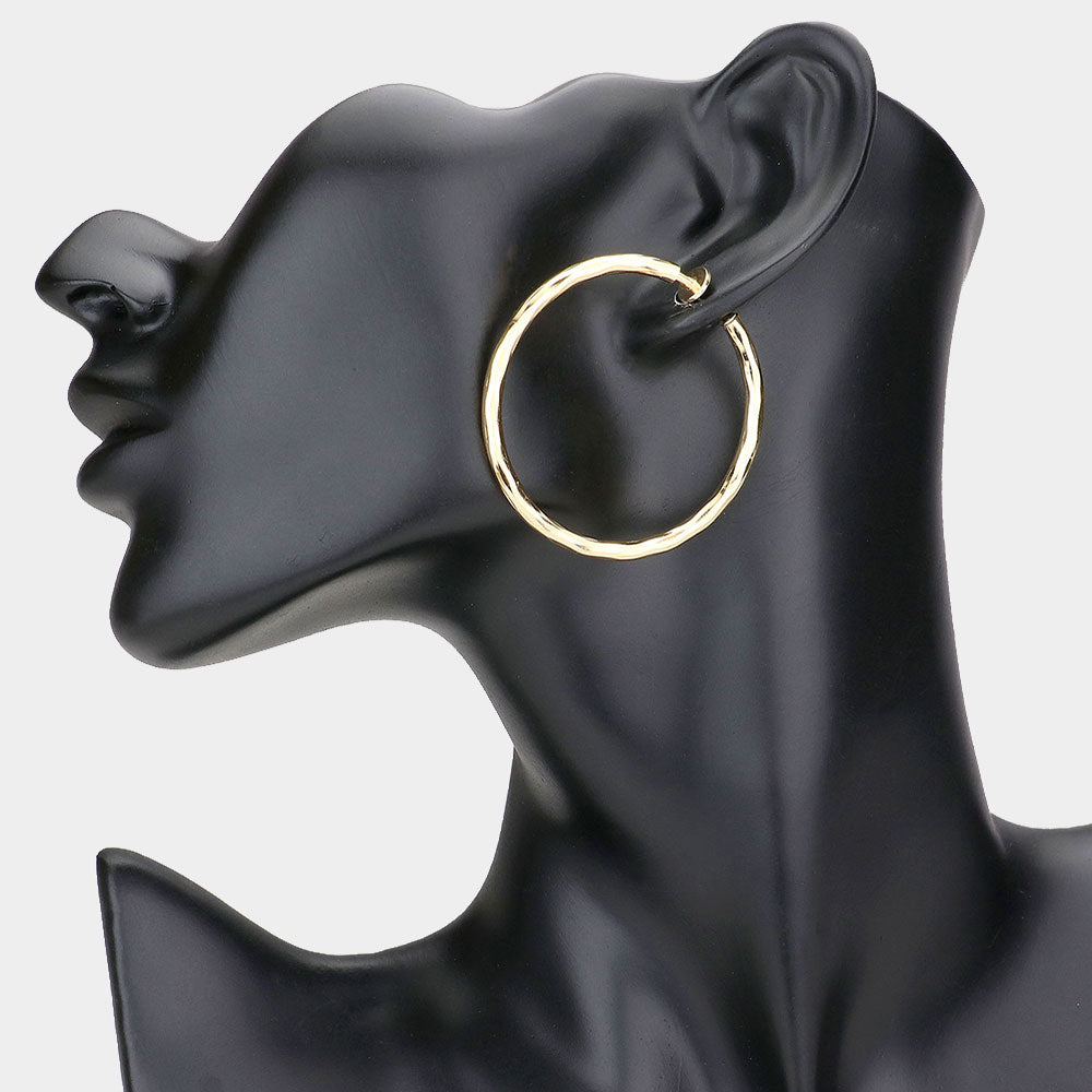 iLLASPARKZ 1.75 Inch Clip On Hoop Earrings