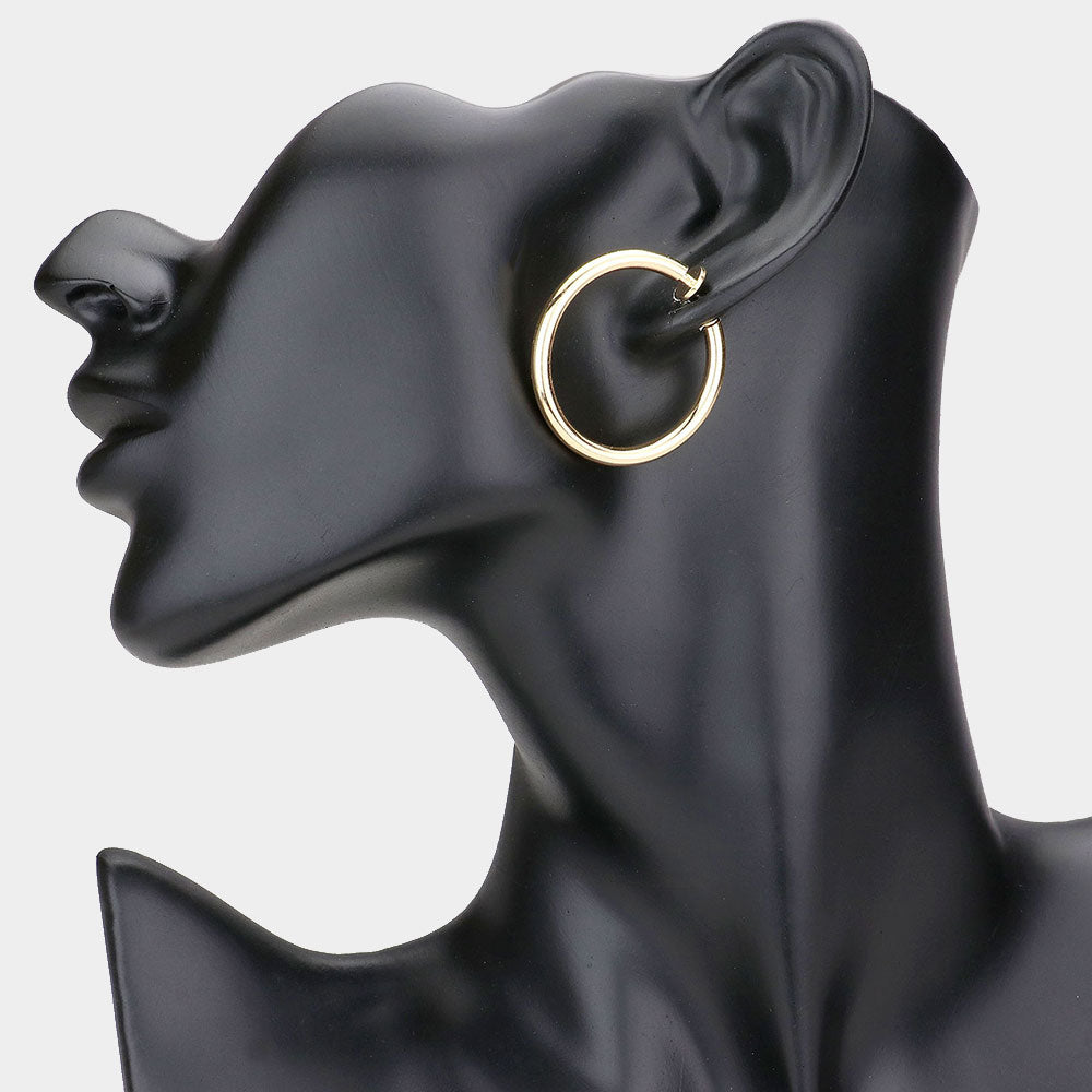 iLLASPARKZ 1.25 Inch Clip On Hoop Earrings