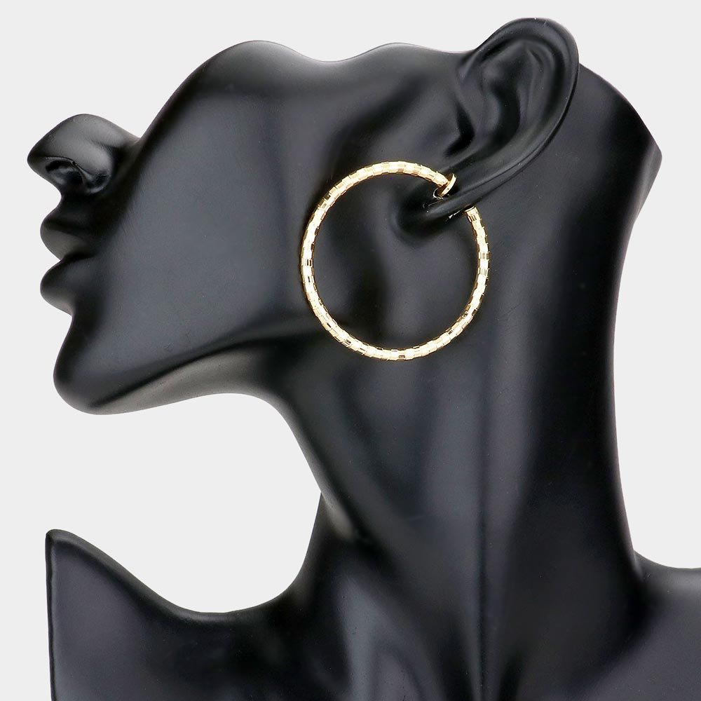 iLLASPARKZ 1.75 Inch Metal Hoop Clip On Earrings