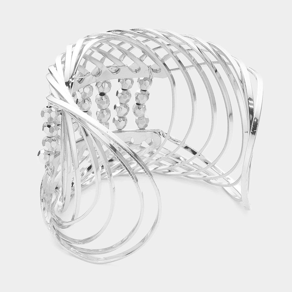 iLLASPARKZ Metal Ball Pointed Wire Cuff Bracelet