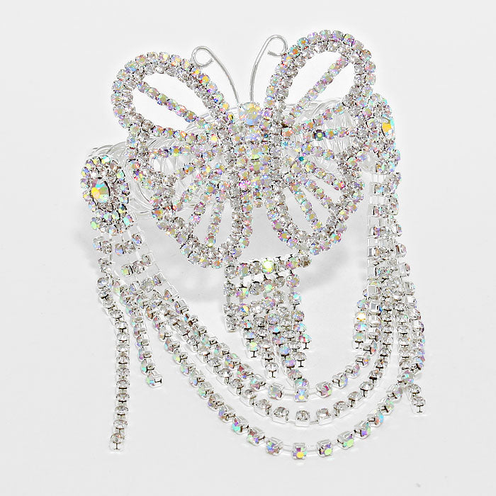 iLLASPARKZ Draped Rhinestone Butterfly Upper Arm Cuff