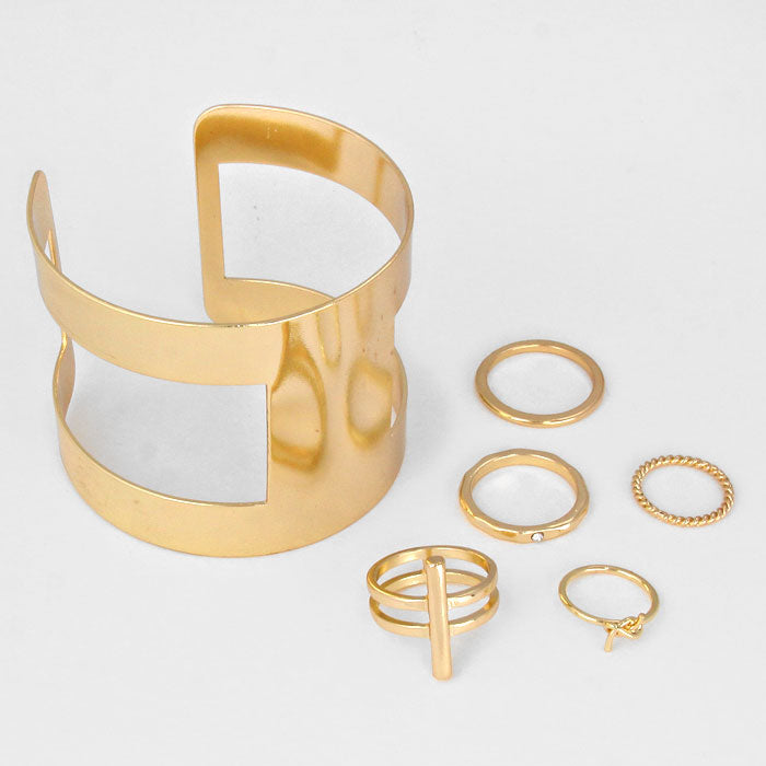 iLLASPARKZ Cage Cuff Bracelet With Rings