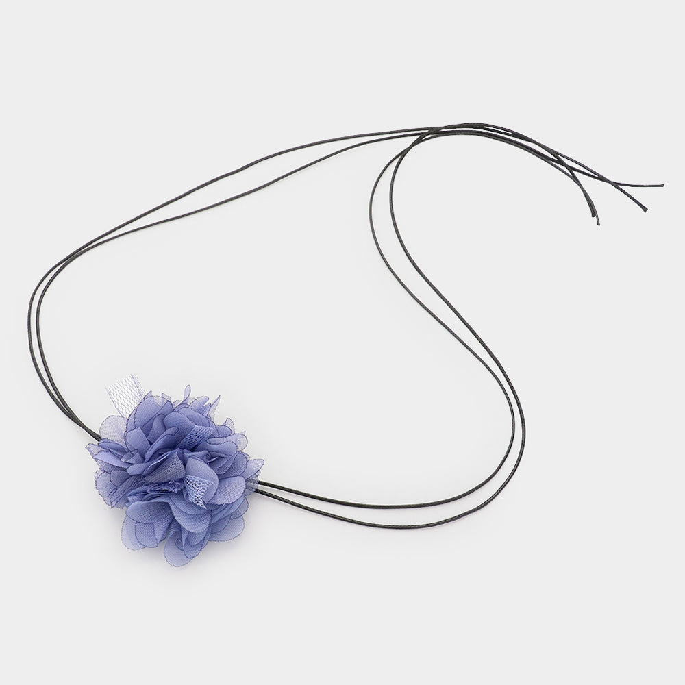 iLLASPARKZ Mesh Flower Wrapped Choker Necklace