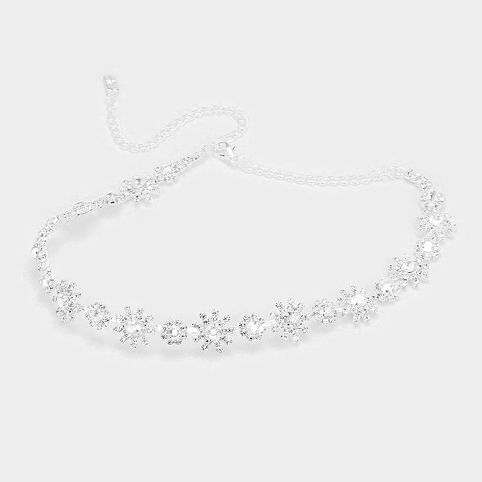 iLLASPARKZ Rhinestone rosette choker necklace