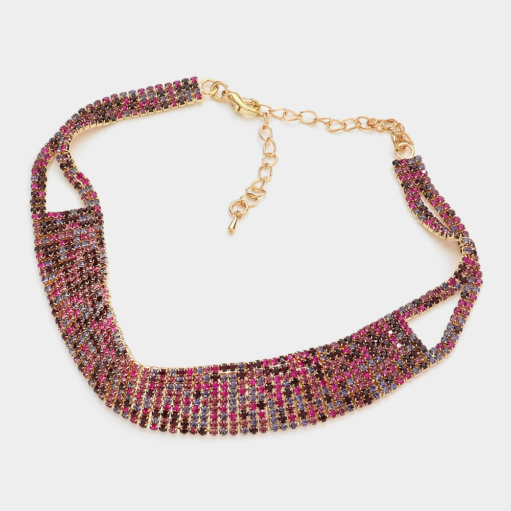 iLLASPARKZ Rhinestone Pave Choker Necklace