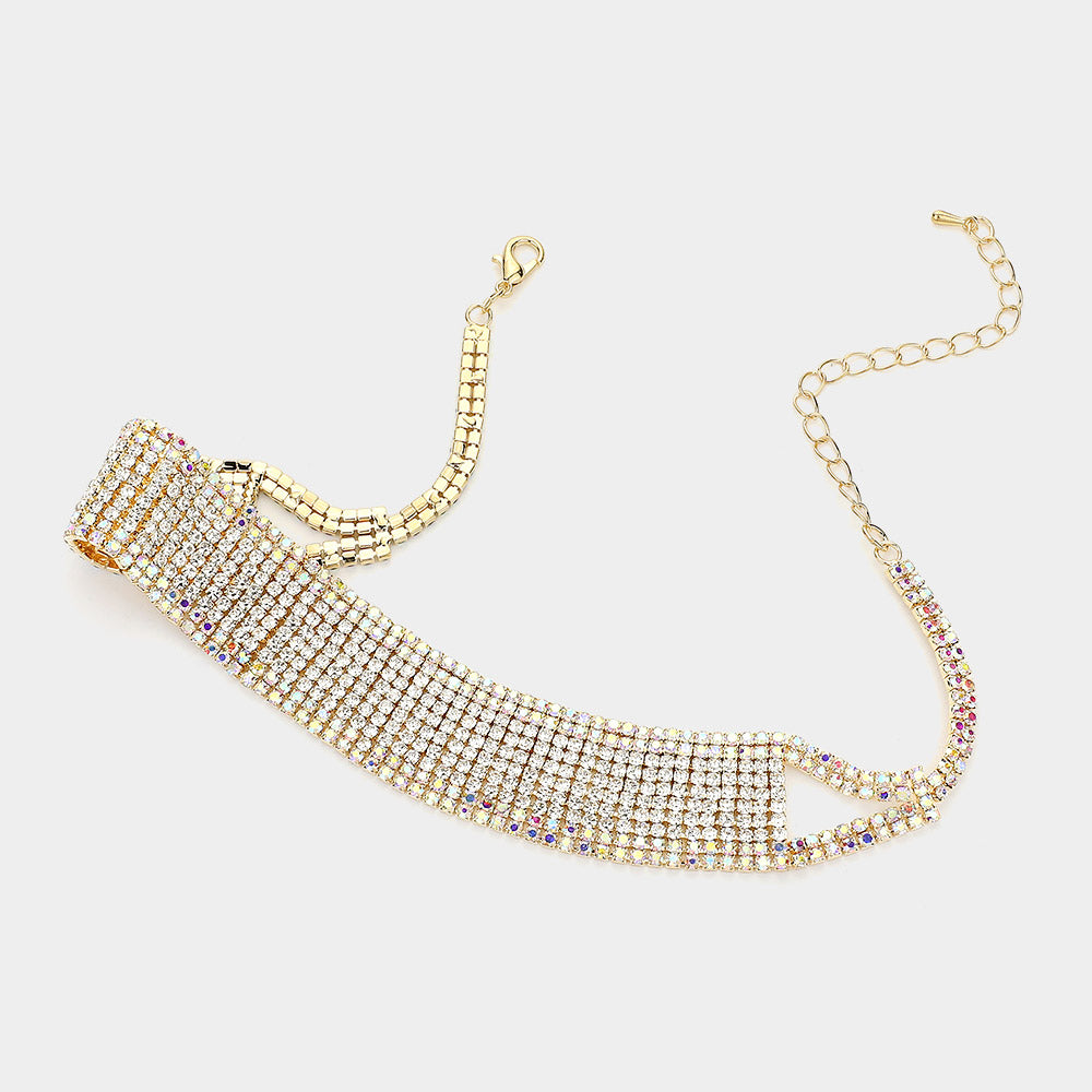 iLLASPARKZ Embellished Rhinestone Choker Necklace