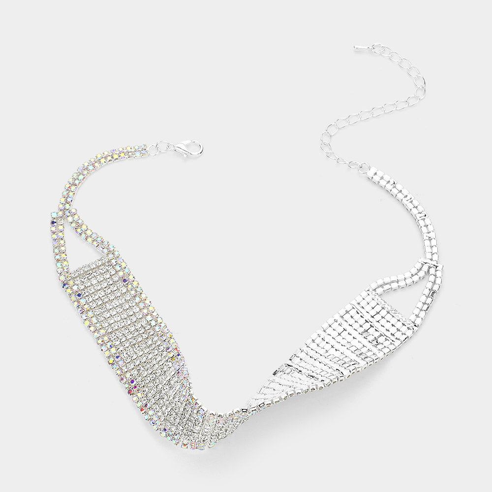 iLLASPARKZ Embellished Rhinestone Choker Necklace