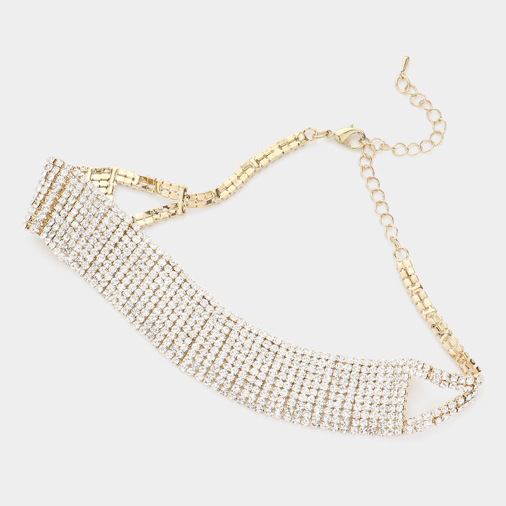 iLLASPARKZ Embellished Rhinestone Choker Necklace