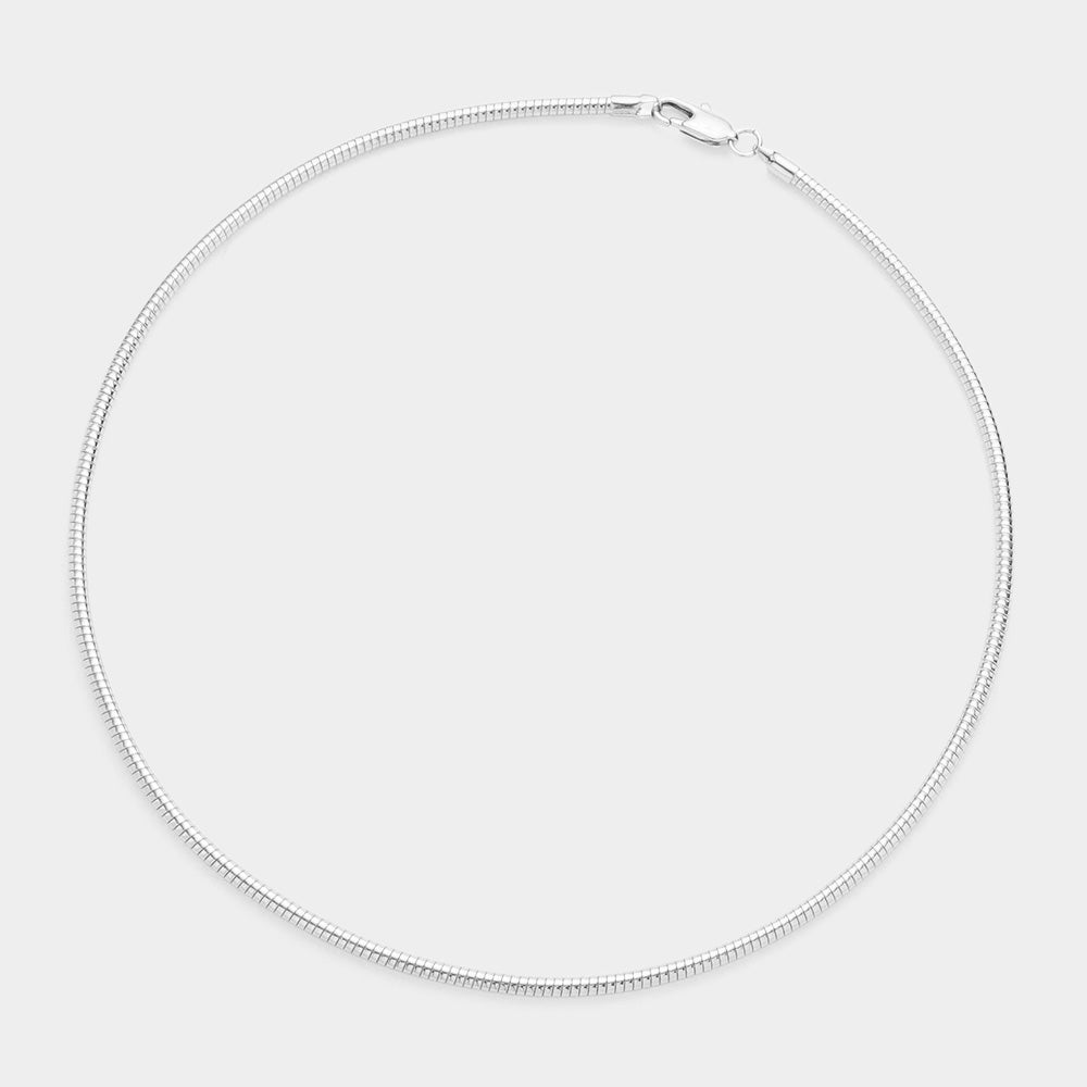 iLLASPARKZ 16 Inch Omega Chain Choker Necklace