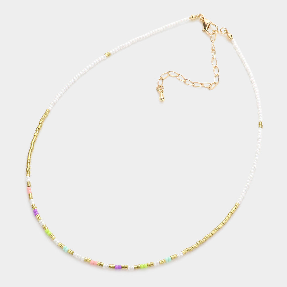 iLLASPARKZ Colorful Beaded Choker Necklace