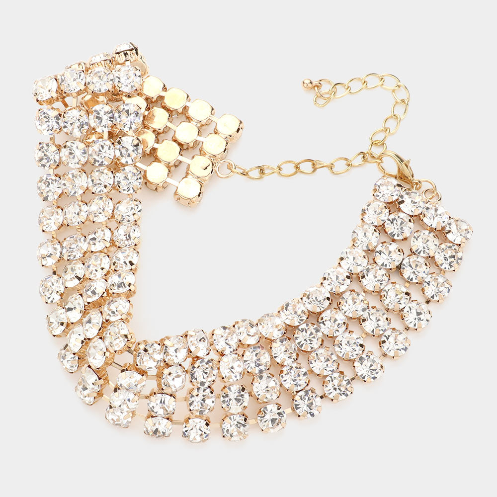 iLLASPARKZ Crystal Rhinestone Accented Choker Necklace