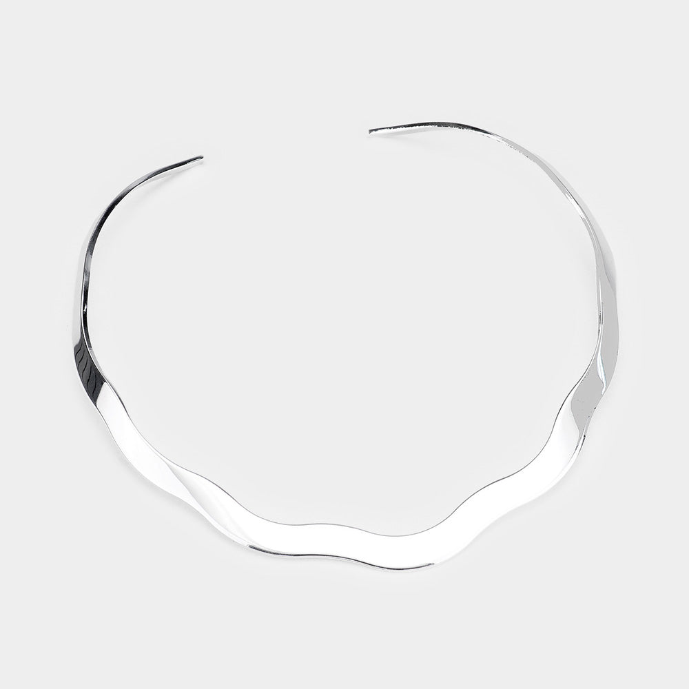 iLLASPARKZ Wave Metal Open Choker Necklace