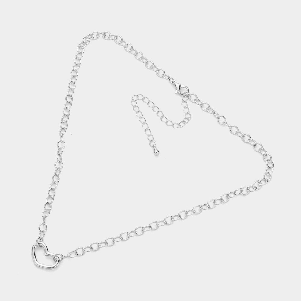 iLLASPARKZ Heat Metal Pointed Chain Choker Necklace