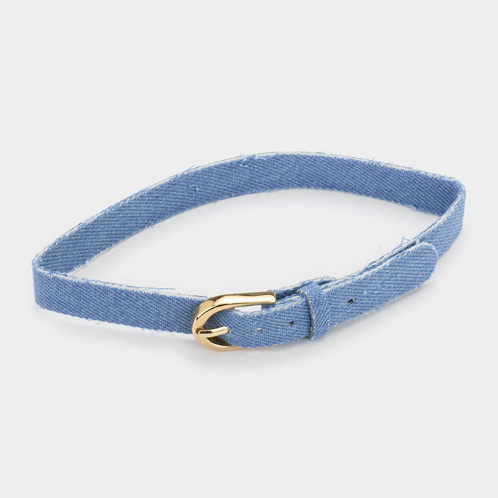 iLLASPARKZ Buckle belt denim choker necklace