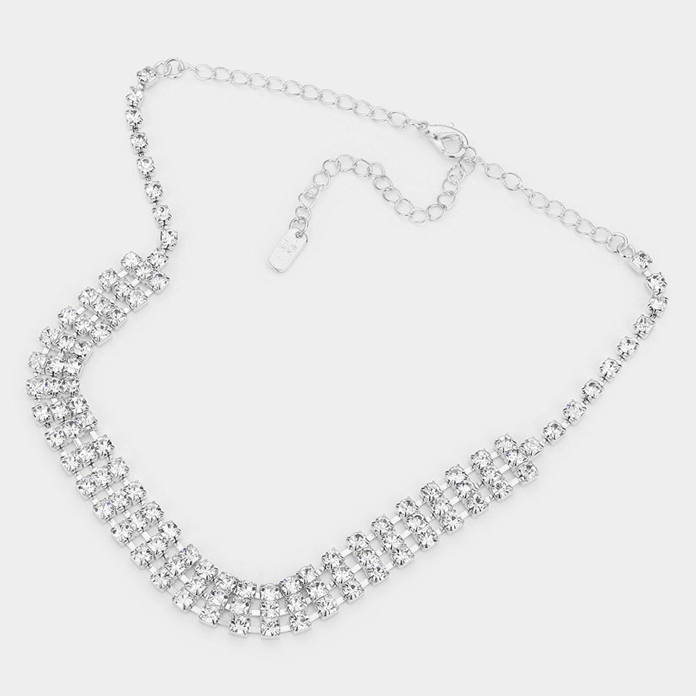 iLLASPARKZ Crystal rhinestone choker evening necklace