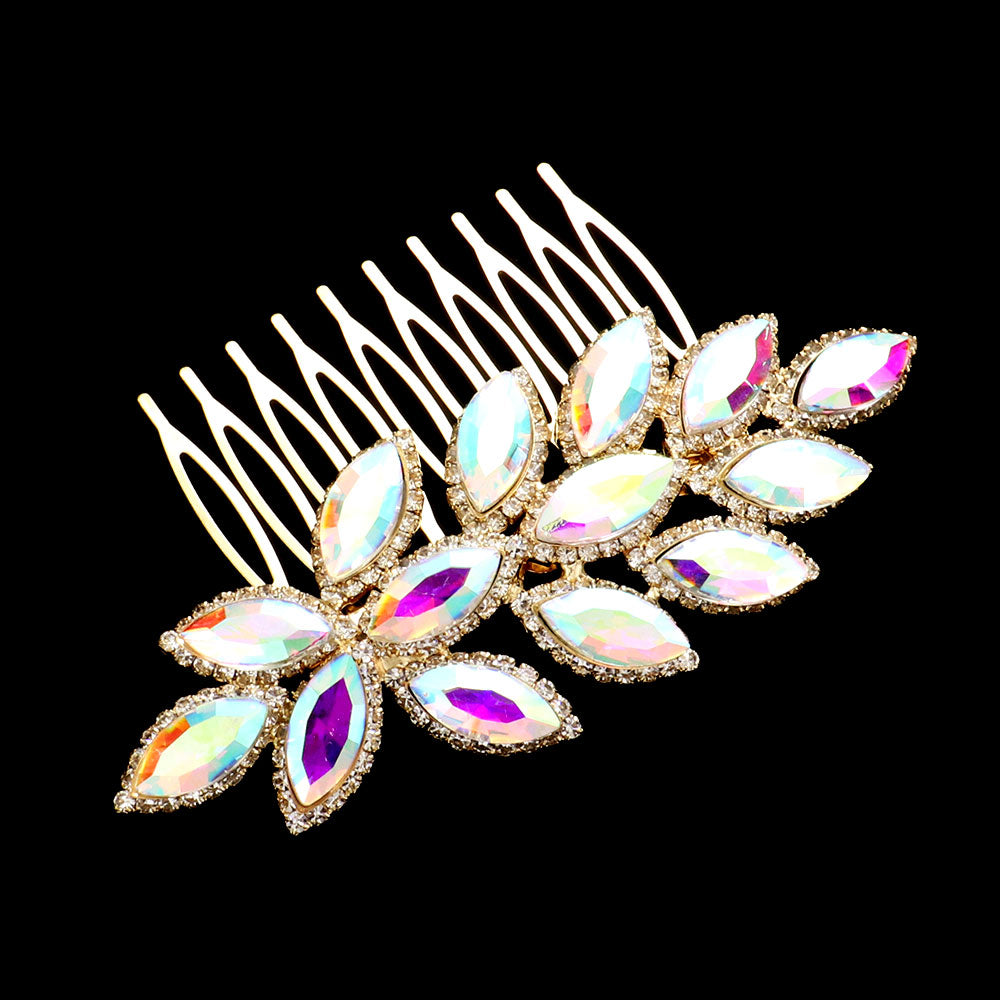 iLLASPARKZ Marquise Stone Cluster Vine Hair Comb